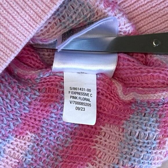 Old Navy Daisy Cotton Knit Cardigan Sweater Girls 18-24M | Pink V-Neck - Picture 8 of 8